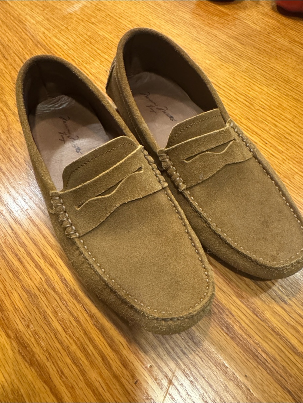 Massimo Matteo Tan Suede Slip-On Loafers